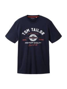 TOM TAILOR  t shirts donker blauw -  model 1037735 - Herenkleding t shirts blauw