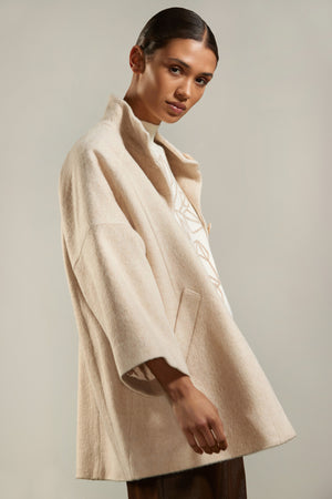 Mantel/Vest L. Beige uni