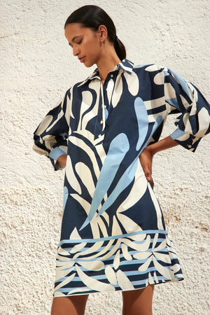 Kleed LM D. Blauw/multi