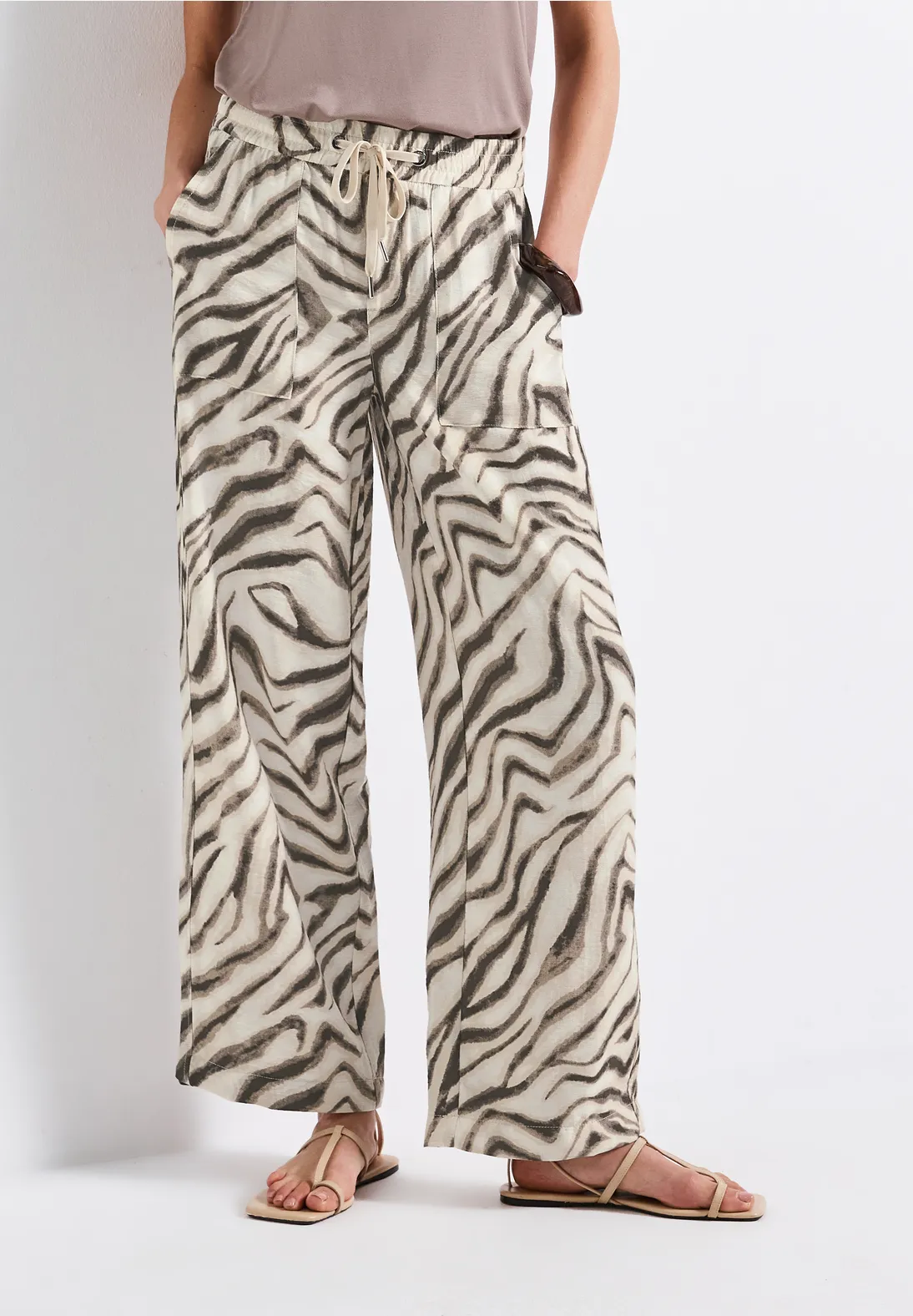 Broek L. Beige/multi