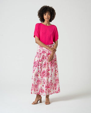 Rok Breed lang Fuchsia/color
