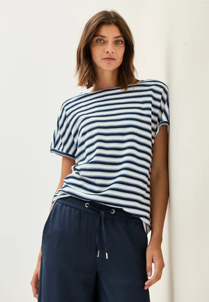 T-Shirt D. Blauw/multi