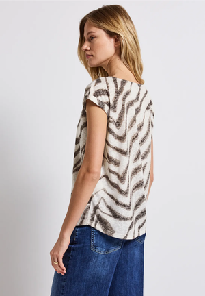 T-Shirt L. Beige/multi