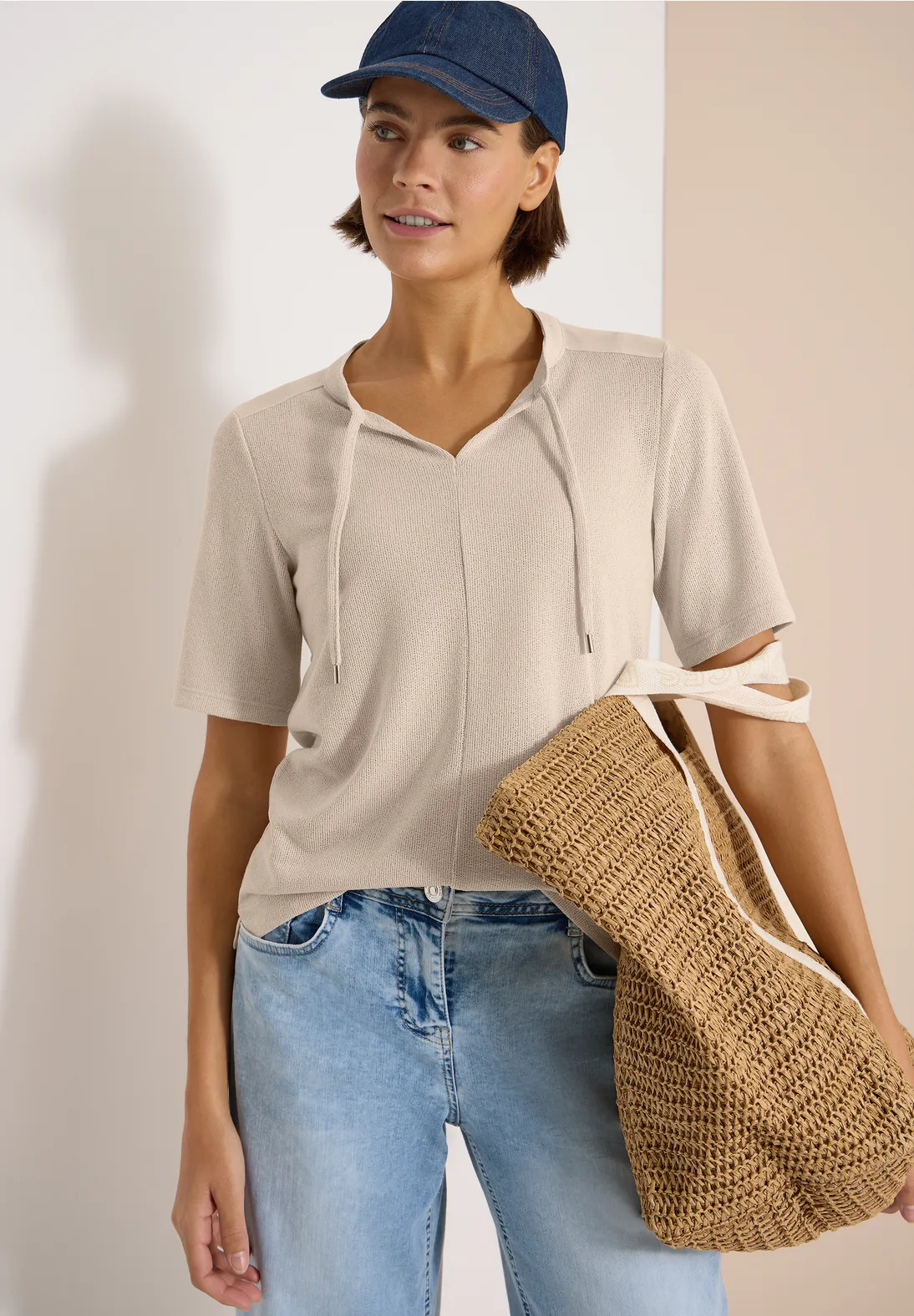 T-Shirt L. Beige uni