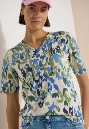 T-Shirt L. Beige/multi