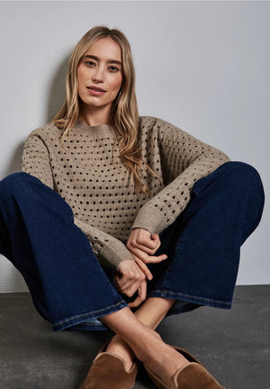 Tricot Pull L. Beige/color