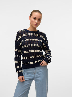 Tricot Pull D. Blauw/color