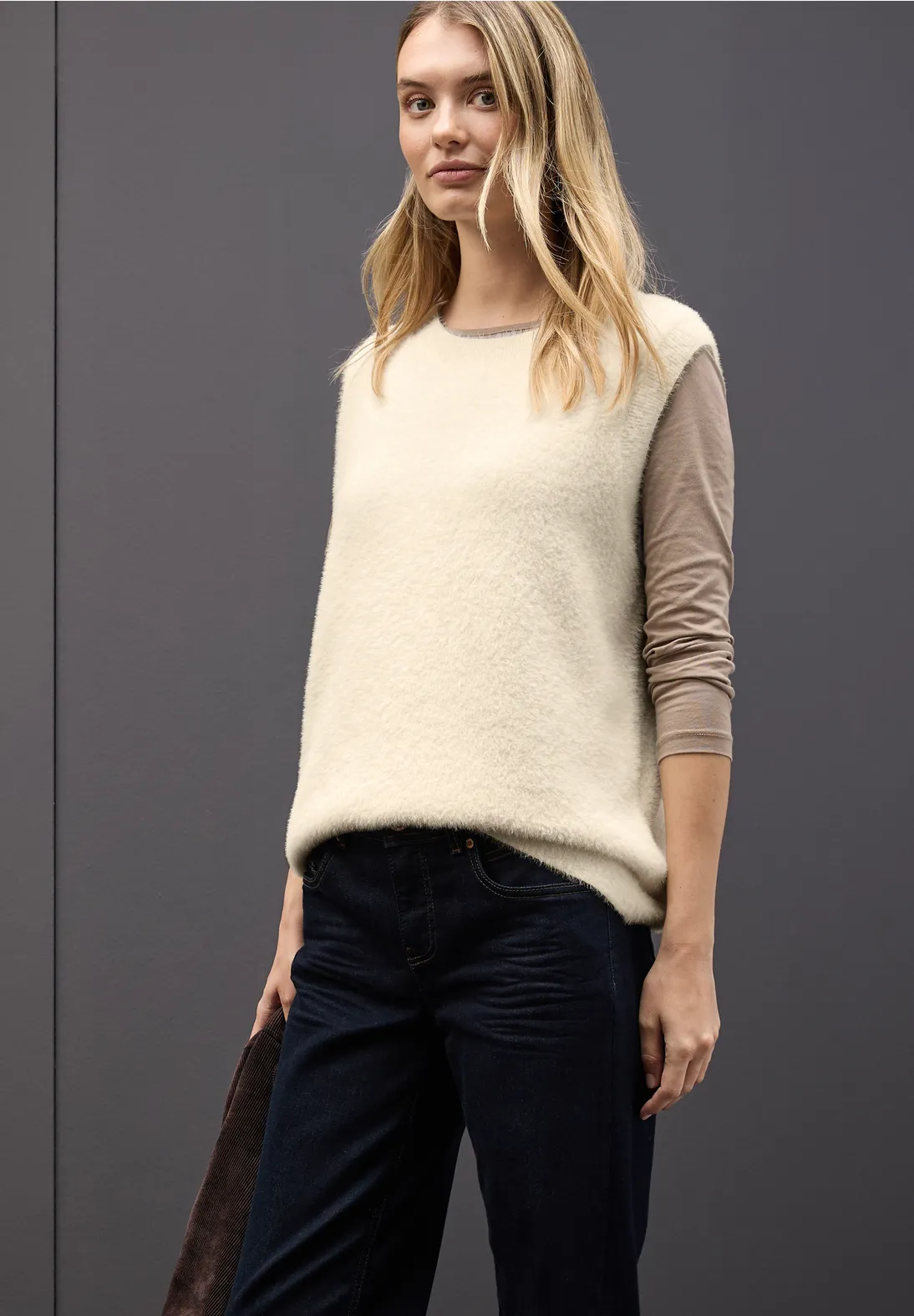 Tricot Pull Ecru/color