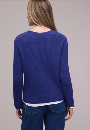 Tricot Pull Cobalt