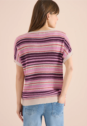 Tricot Pull Aubergine/multi