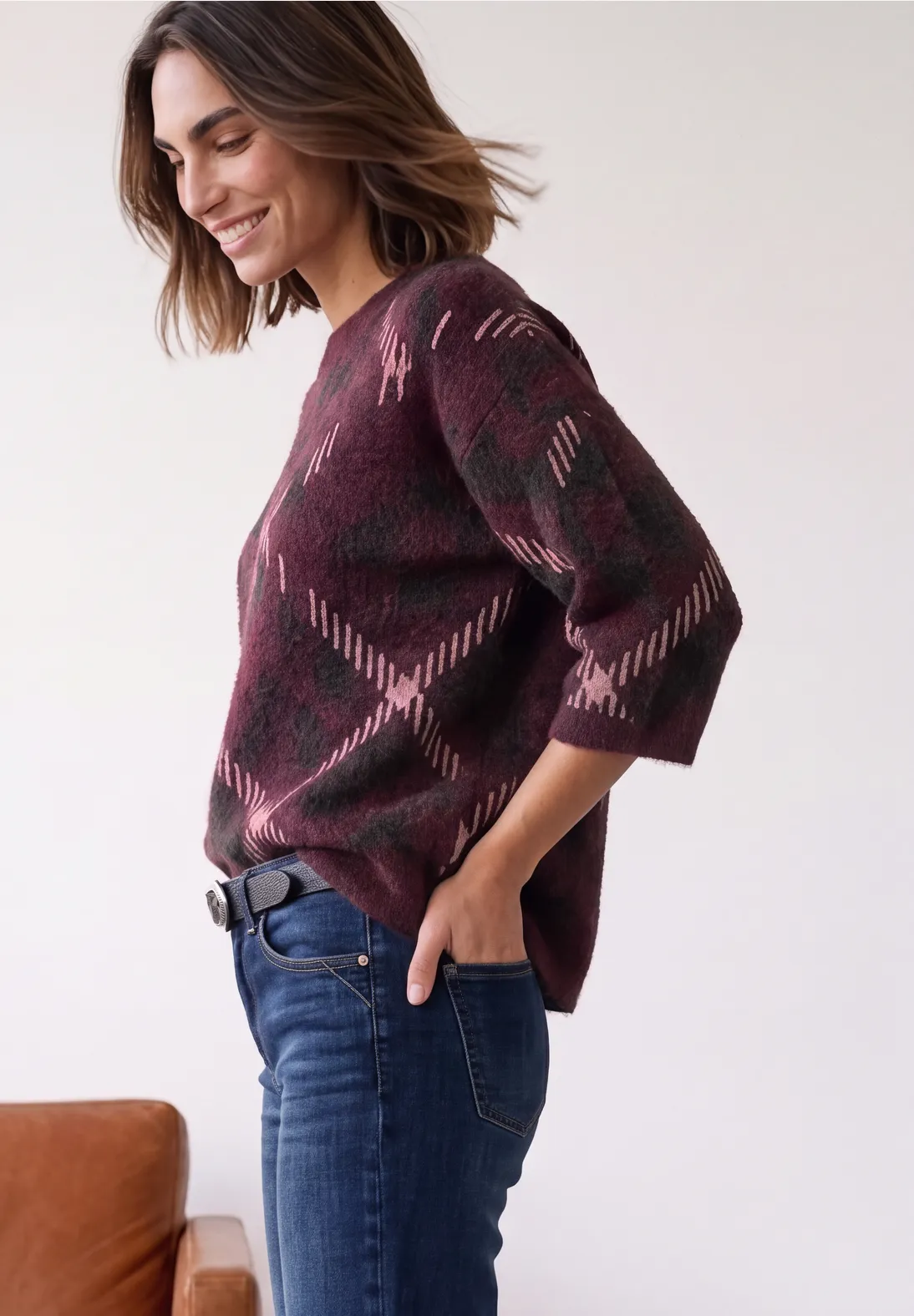 Tricot Pull D. Rood/multi