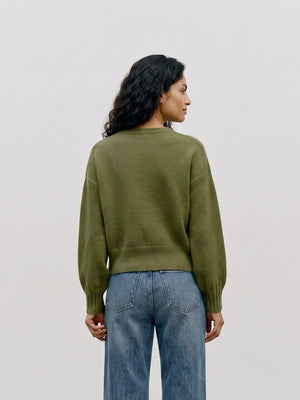 Tricot Pull Kaki/color