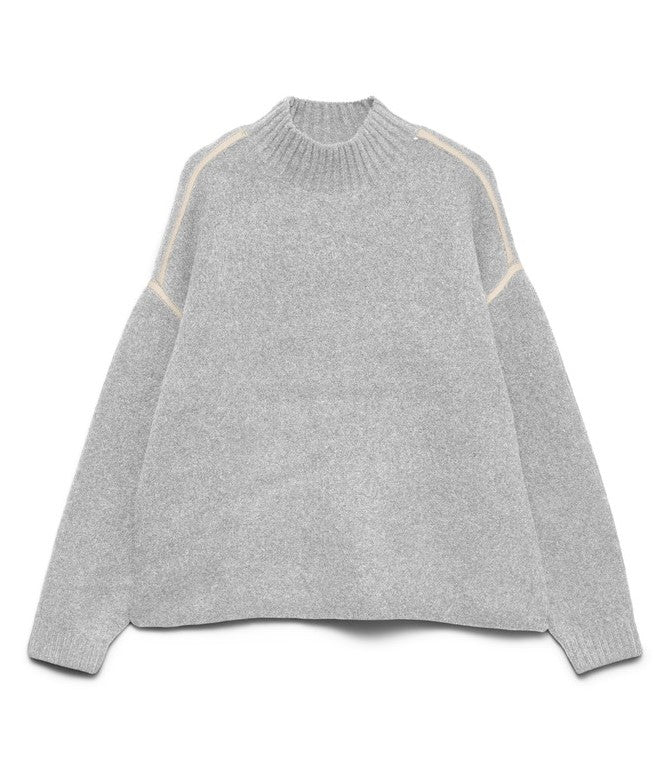 Tricot Pull L. Grijs/color