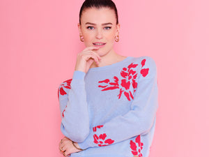 Tricot Pull LM L. Blauw/multi