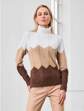 Tricot Pull LM Ecru/multi