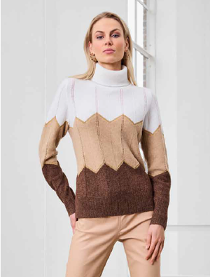 Tricot Pull LM Ecru/multi