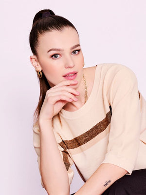 Tricot Pull LM Ecru/multi