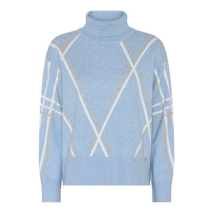 Tricot Pull LM L. Blauw/multi