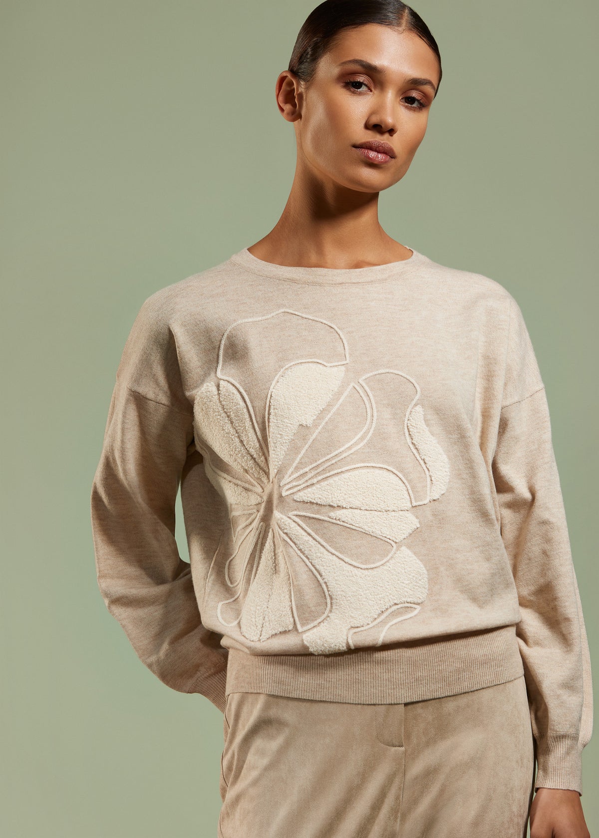 Tricot Pull LM L. Beige uni