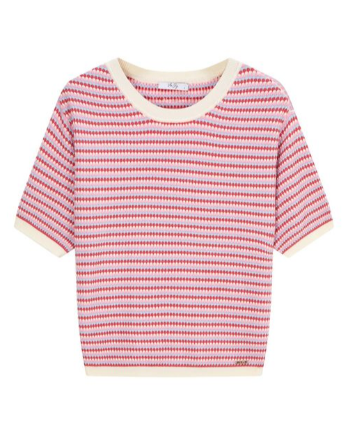 Tricot Pull KM Ecru/multi