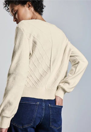 Tricot Cardigan Ecru/color
