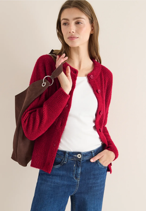 Tricot Cardigan Framboos