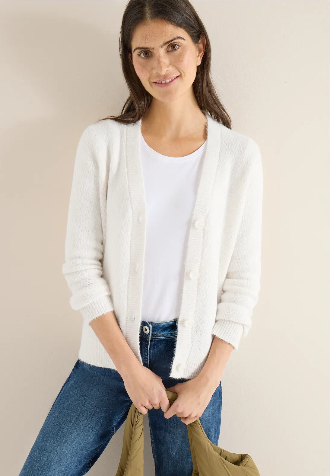 Tricot Cardigan Greige/color