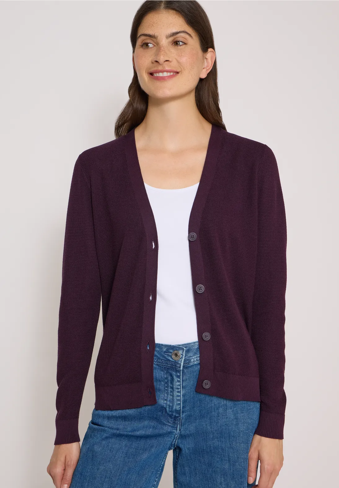 Tricot Cardigan Aubergine