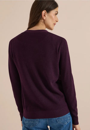 Tricot Cardigan Aubergine
