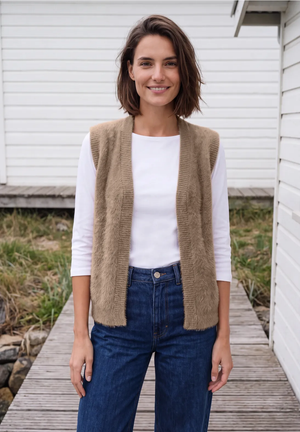 Tricot Cardigan Camel