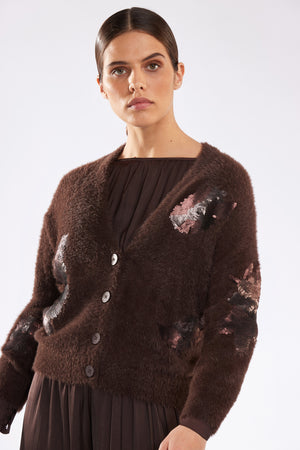 Tricot Cardigan LM Bruin