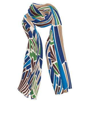 Sjaal Blauw/multi