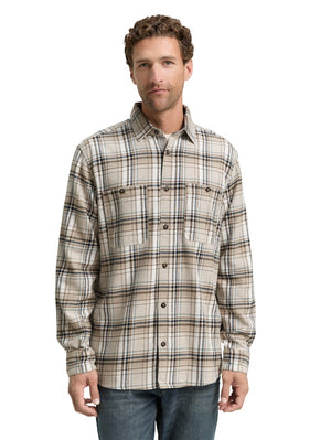 Hemd LM L. Beige/multi