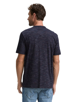 T Shirt KM D. Blauw/multi
