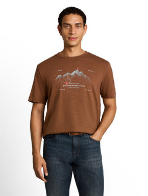 T Shirt KM Camel/multi