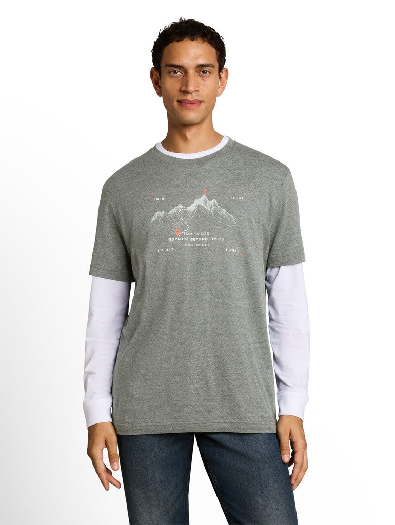 T Shirt KM L. Kaki/multi