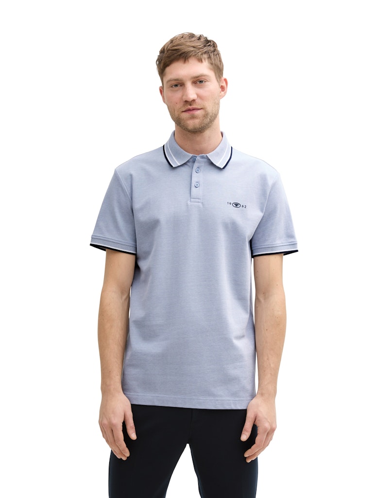 T Shirt Polo KM L. Blauw/color