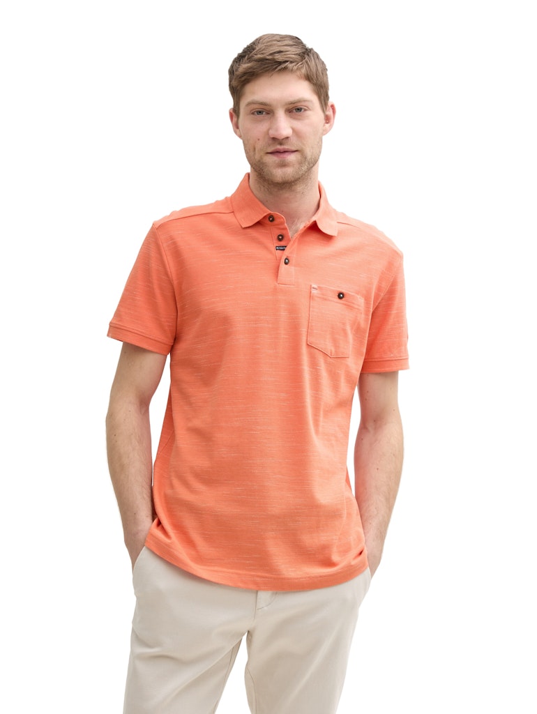 T Shirt Polo KM D. Oranje/Multi