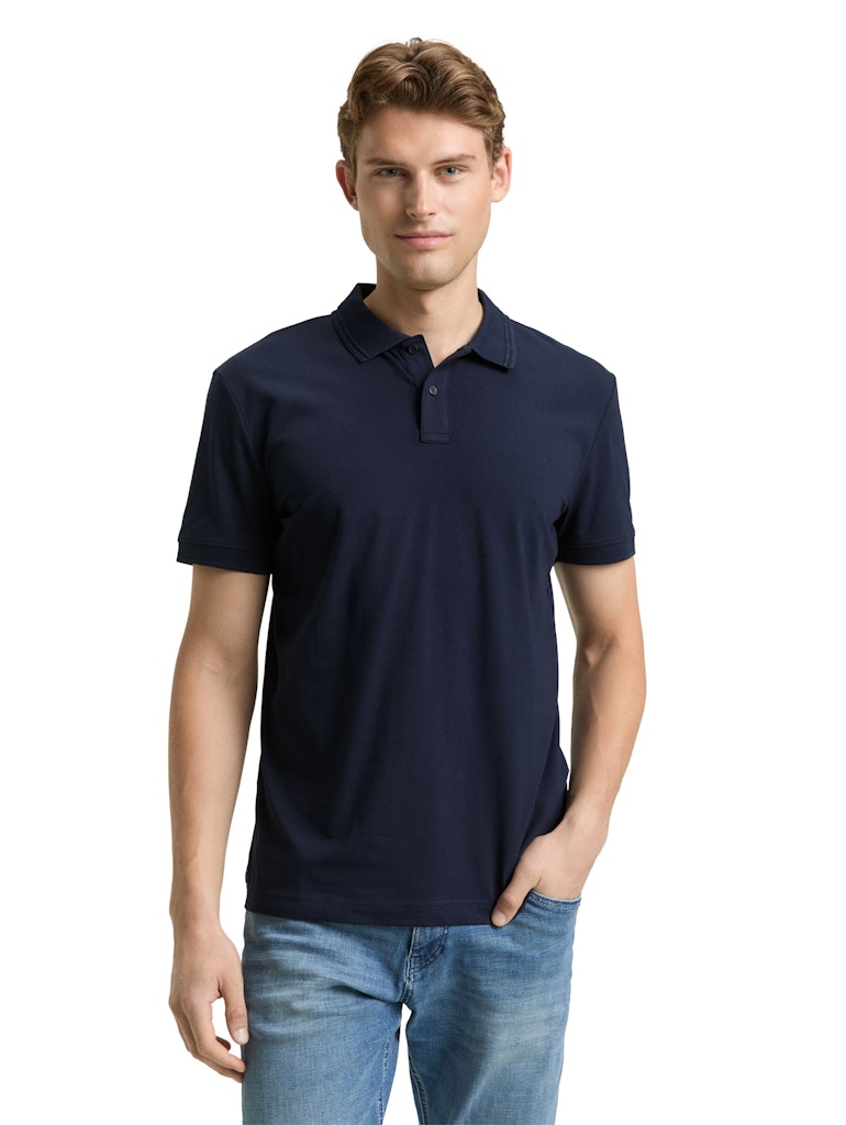 T Shirt Polo KM D. Blauw