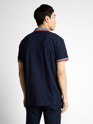 T Shirt Polo KM D. Blauw