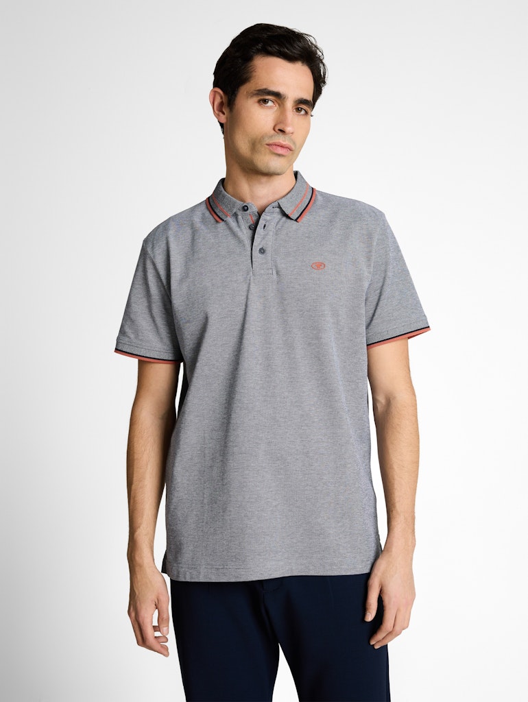 T Shirt Polo KM D. Blauw/color