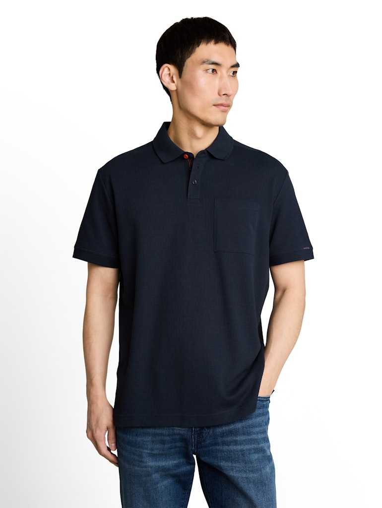 T Shirt Polo KM D. Blauw
