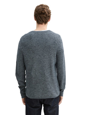 Tricot Pull D. Blauw/multi