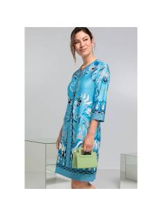 BIANCA  kleedjes/jurken blauw/multi -  model 37003 - Dameskleding kleedjes/jurken blauw