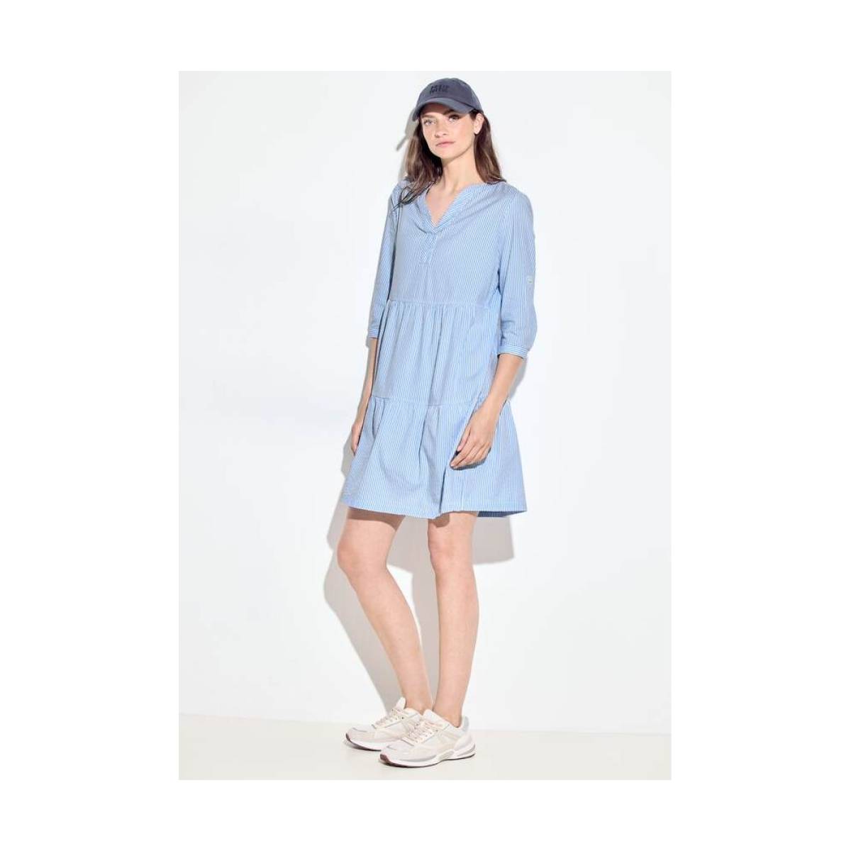 CECIL  kleedjes/jurken licht blauw/color -  model b143962 - Dameskleding kleedjes/jurken blauw