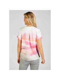 RABE  t shirts donker roze -  model 52-213352 - Dameskleding t shirts roze