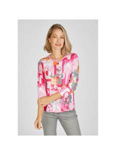 RABE  t shirts donker roze -  model 52-113350 - Dameskleding t shirts roze