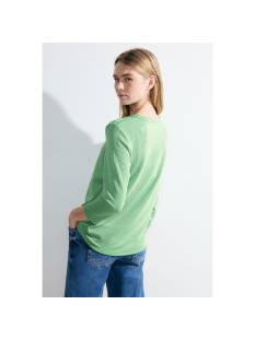 CECIL  t shirts groen/color -  model b320879 - Dameskleding t shirts groen