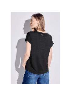 CECIL  t shirts zwart/multi -  model b320936 - Dameskleding t shirts zwart