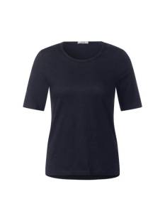 CECIL  t shirts donker blauw -  model b321116 - Dameskleding t shirts blauw